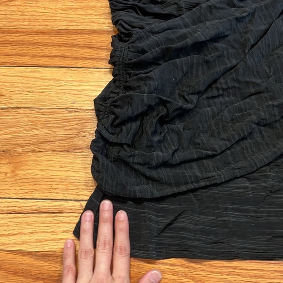 Tracy Reese NYC one shoulder ruched band stretchy black top - Picture 2 of 10